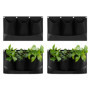 Jardinière Suspendue Navaris - Set de 4 Pots de Fleurs en Feutre Waterproof 45x30 cm