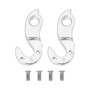 Crochets de Dérailleur Arrière en Aluminium pour VTT - 2 Pièces Argent