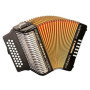 Accordéon Diatonique Hohner Couronne II GCF Noir Laqué