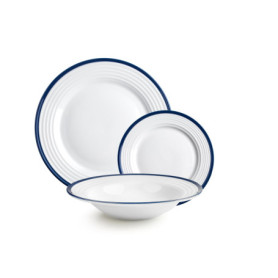 Service de Table 12 Pièces Provence en Porcelaine - Assiettes pour 4 Personnes