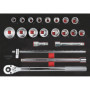 Module de Douilles 3/4'' KS Tools - 21 Pièces avec Accessoires en Mousse Imputrescible