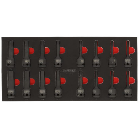 Module de Douilles à Chocs 1/2'' - 16 Pièces KS Tools pour Servantes et Établis