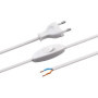 Câble d'alimentation européen Meister avec interrupteur - 2 m - Blanc