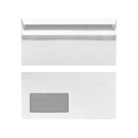 Lot de 25 Enveloppes à Fenêtre Autocollantes Herlitz - Blanc Recyclé