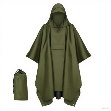 Poncho Pluie Imperméable Keratobleem avec Capuche - Multifonction 3 en 1