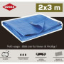 Bâche de Protection Imperméable COGEX 2x3 m - Polyéthylène Tramé avec Œillets