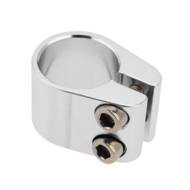 Collier de Serrage Tige de Selle Vélo 25,4 mm en Aluminium Argenté