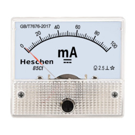 HUA Ampèremètre DC 0-100 mA Panneau Monté Blanc 85 C1