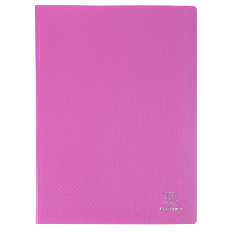 Protège-documents Exacompta OPAK 100 pochettes cristal lisse A4 - Couverture rose