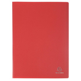 Protège-documents Exacompta OPAK 80 pochettes A4 - Couverture rouge semi-rigide