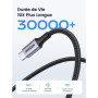UGREEN Câble USB C vers USB C 100W - Charge Rapide 5A 20V - Lot de 2 (3M)