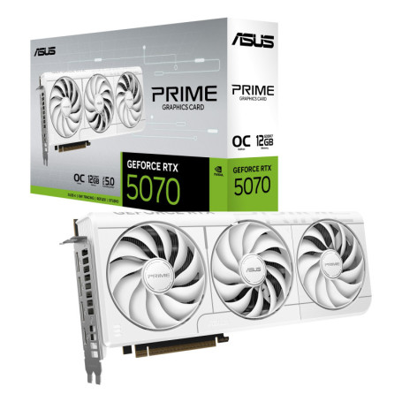 ASUS Prime GeForce RTX 5070 OC Edition 12GB - Carte Graphique Blanche