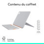 Logitech Flip Folio Étui Clavier pour iPad Pro et Air 11" - Gris Pâle