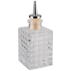 Bouteille Amère en Verre avec Bec Verseur en Liège - 0,1 L