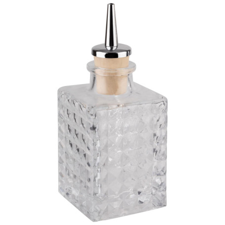 Bouteille Amère en Verre avec Bec Verseur en Liège - 0,1 L