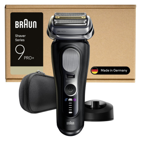 Rasoir Électrique Braun Series 9 PRO+ Noir avec Tondeuse et Étui de Voyage