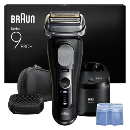 Rasoir Électrique Braun Series 9 PRO+ Noir avec Station de Nettoyage