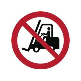 Autocollant de Sécurité UTTSCHEID - Interdit aux Chariots Élévateurs - 200 mm