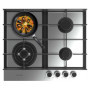 Plaque de Cuisson à Gaz Cecotec Bolero Squad G 4400F Inox avec 4 Foyers