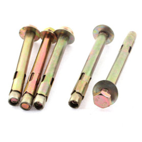 Boulons d'Ancrage Hexagonaux M8 x 100 mm - 5 Pièces pour Fixation Sécurisée