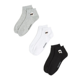 Lot de 3 Paires de Chaussettes de Sport Karl Lagerfeld Ikon - Noir, Blanc, Gris