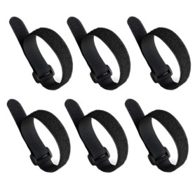 Aiqeer Sangles de Câble Réutilisables Noir - 30 Pièces de 20 cm pour Gestion des Câbles