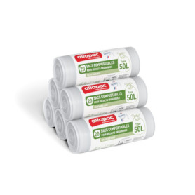 Sacs-poubelle compostables 50L - 500 unités - Alfapac
