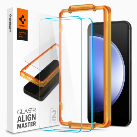 Spigen AlignMaster Verre Trempé pour Samsung Galaxy S23 FE - Kit d'Installation Inclus