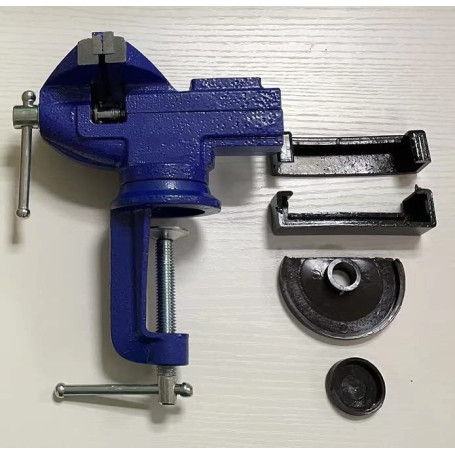 Étau de Table Pivotant 360° avec Enclume - 80mm pour Bricolage