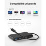 Hub USB-C Belkin 5 Ports avec HDMI 4K et Power Delivery 100W - Noir