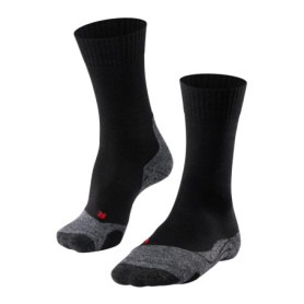 FALKE TK2 Explore M - Chaussettes de randonnée en laine pour homme, anti-ampoules, noires