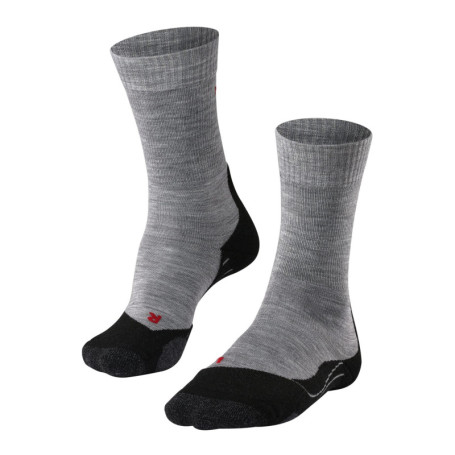 Chaussettes de randonnée FALKE TK2 Explore M en laine mérinos - Anti-ampoules, Gris