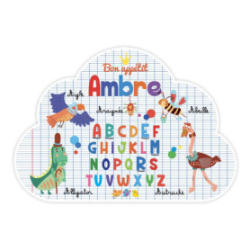 Set de Table Nuage Prénom Ambre - Dessins Animaux