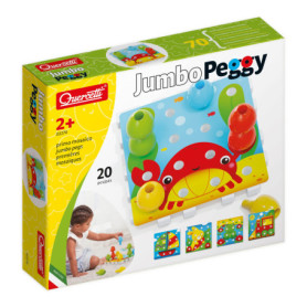 Quercetti Jumbo Peggy - Jeu de Construction et Mosaïque Éducatif pour Enfants de 2 à 5 Ans