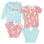 Ensemble de Pyjamas 4 Pièces Gerber pour Bébés Filles - Confort Respirant