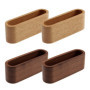 Porte-cartes de visite en bois RoadLoo - Lot de 4 pour bureau
