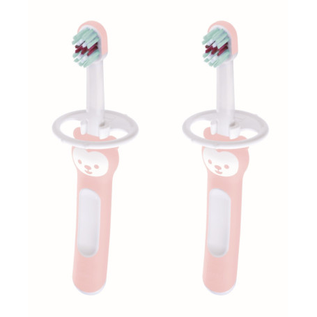MAM Lot de 2 Brosses à Dents Extra Douces pour Bébé - Rose