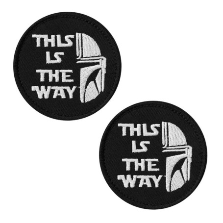 Ensemble de 2 Patches Brodés Star Wars - Demi-Casque Tactique Humoristique