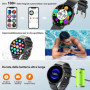 Hwagol Montre Connectée Étanche pour Homme et Femme avec Suivi Fitness