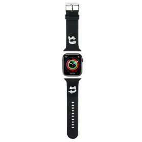 Bracelet 3D en Caoutchouc Karl&Choupette pour Apple Watch - Noir