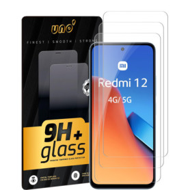Lot de 3 films de protection en verre trempé pour Xiaomi Redmi 12 4G/5G
