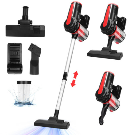 Aigostar Aspirateur Vertical 600W avec Double Filtration HEPA - Léger et Sans Sac