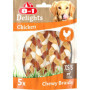 Tresses à Mâcher 8in1 Delights pour Petits Chiens - Peau de Bœuf et Poulet, 75 g