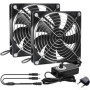 Lot de 2 ventilateurs 120 mm ALAMSCN avec contrôle de vitesse pour PC et appareils électroniques