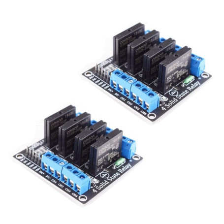 Lot de 2 modules relais 4 canaux 5V CC pour Arduino et Raspberry Pi