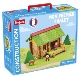 Jeujura - Mon Premier Chalet en Bois - Jeu de Construction pour Enfants