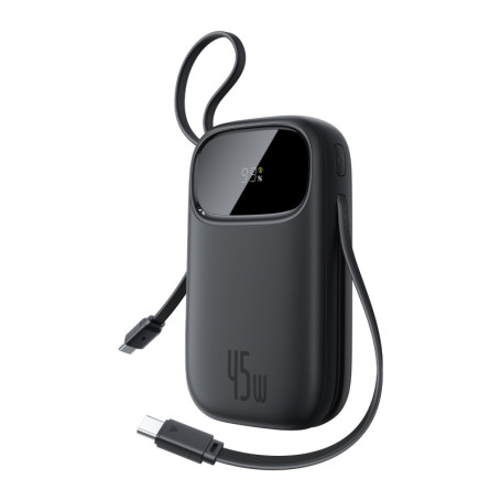 Baseus Powerbank 20000mAh 45W avec Câbles USB-C Intégrés - Charge Rapide pour iPhone et Samsung