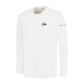 Maillot de Tennis DUNLOP Essentials à Manches Longues - Blanc/Noir - XS Mixte