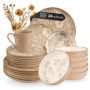 Ensemble de vaisselle en grès Moritz & Moritz MARIELLA pour 6 personnes - 24 pièces modernes en beige