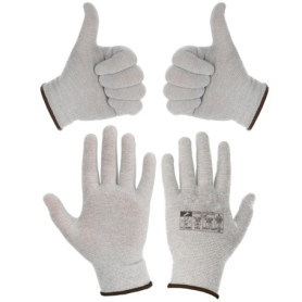 Minadax Gants Antistatiques ESD de Précision - Lot de 2 Paires Taille S/7